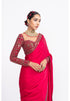 Red sarin saree set