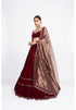 Mehroon double tier lehenga set