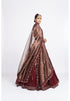 Mehroon dense dot lehenga set