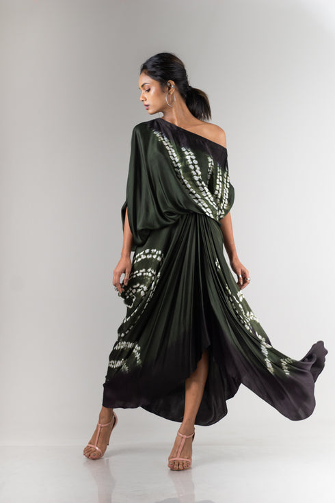 Gather Cowl Skirt & Off Shoulder Top