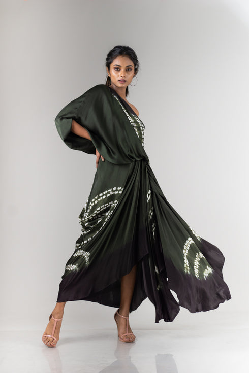 Gather Cowl Skirt & Off Shoulder Top