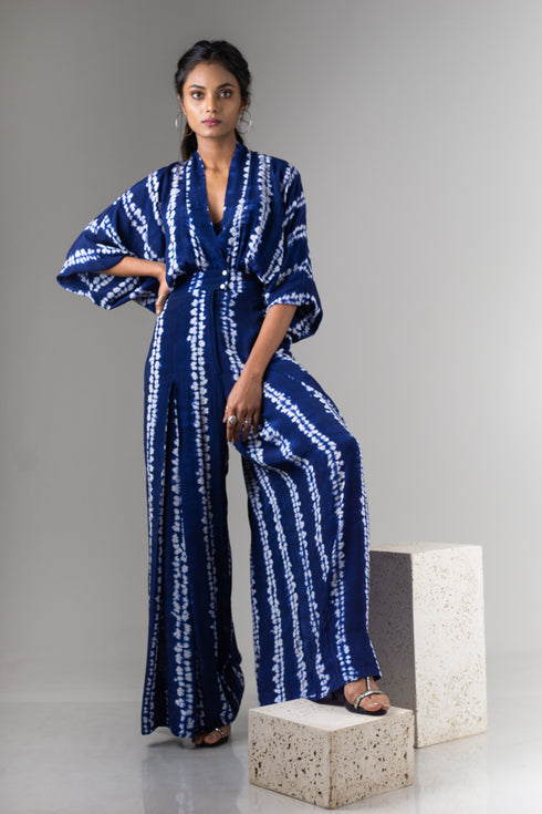 Kimono Box Pleated Jumpsuit