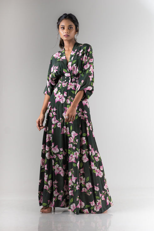 Kimono Box Pleated Jumpsuit