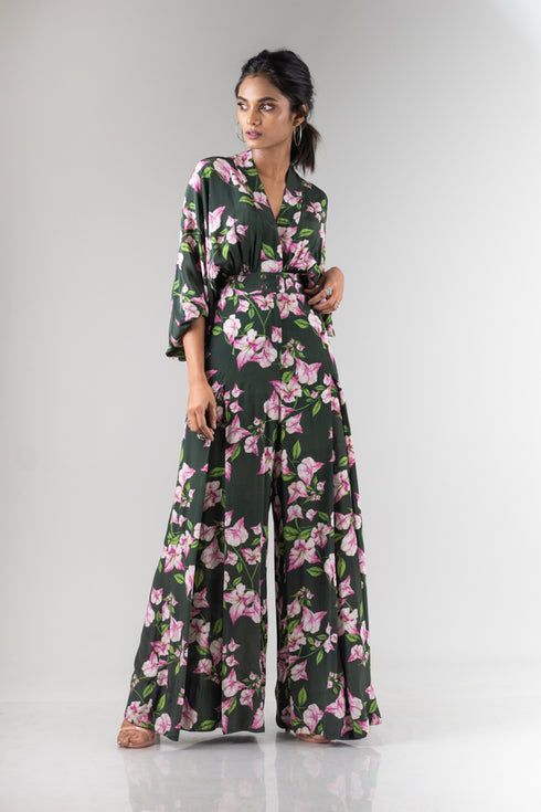 Kimono Box Pleated Jumpsuit