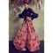 Red embroidered lehenga set