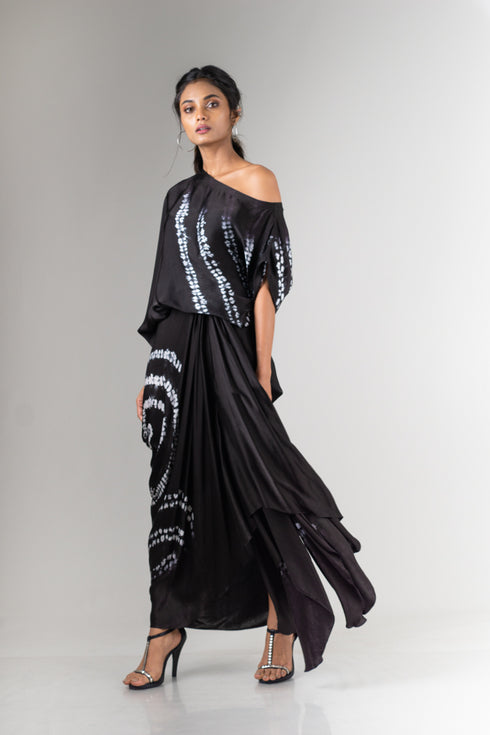 Gather Cowl Skirt & Off Shoulder Top