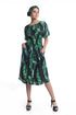 Banana leaf printed dress with back detailing