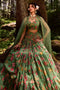 Green Jungle Print Lehenga and Blouse