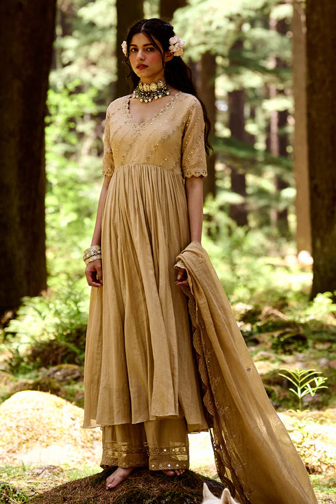 Beige Anarkali