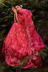 Jungle Print Rani Pink Lehenga and Halter Neck Blouse