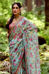 Jungle Print Hand Highlighted Saree