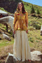 Yellow Naksha Print Peplum And Palazzo