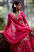 3- Layered Pink Floral Print Lehenga