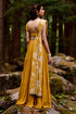 Ochre Yellow 3- Layered Maxi Dress