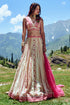 Off White Border Print Lehenga Set
