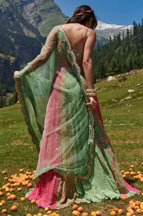 Multi Print Lehenga