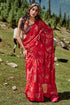Poppy Red Hand Highlighted Saree