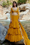 Ochre Yellow 3- Layered Lehenga Set