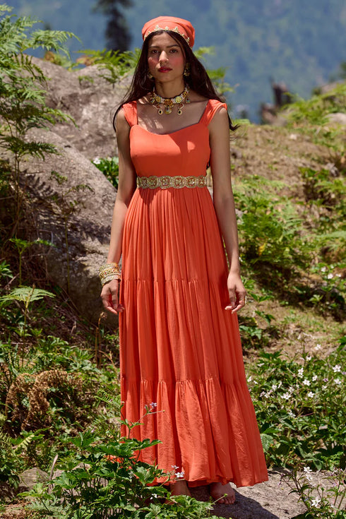 Sherbet Orange Maxi Dress