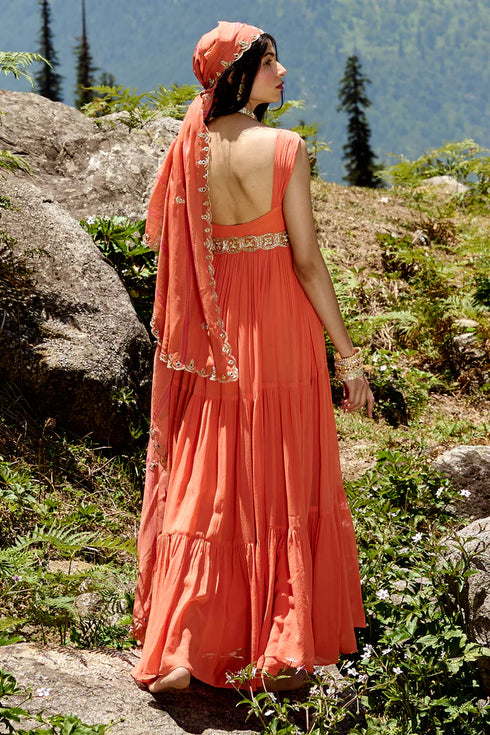 Sherbet Orange Maxi Dress
