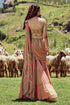 Multi Colored Stripes Sharara Saree