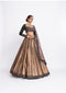 Deep green copper tissue lehenga set