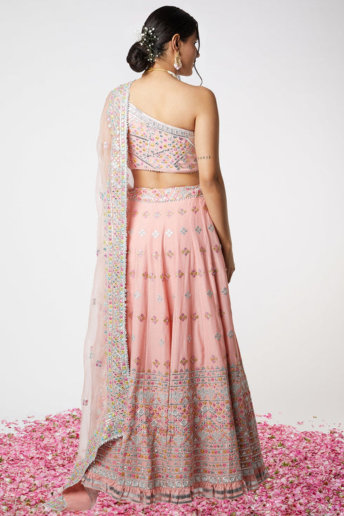 Noor One Shoulder Lehenga Set