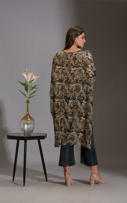 Night Shade Sequin Kaftaan Top And Pants