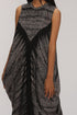 Shibori Dress With Side Cowls