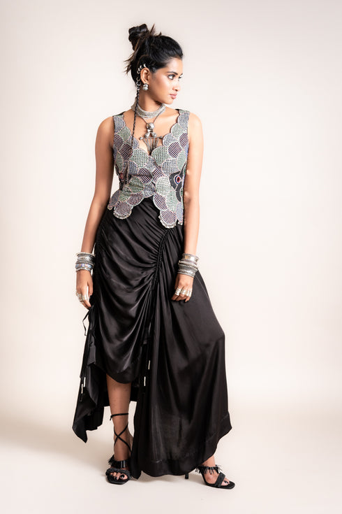 Waist-Coat With Skirt Set