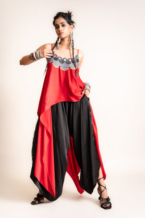 Singlet With Drape Pants Set