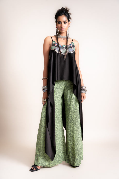 Singlet With A-Line Pants Set