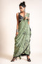 Pre-Draped Sari With Blouse Set