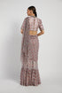 Pink print lehnga saree with shreded palla