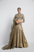 Gold Sheeting Rabia Lehenga Set With Butti Work