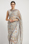 Ivory Printed Tamara Saree Set
