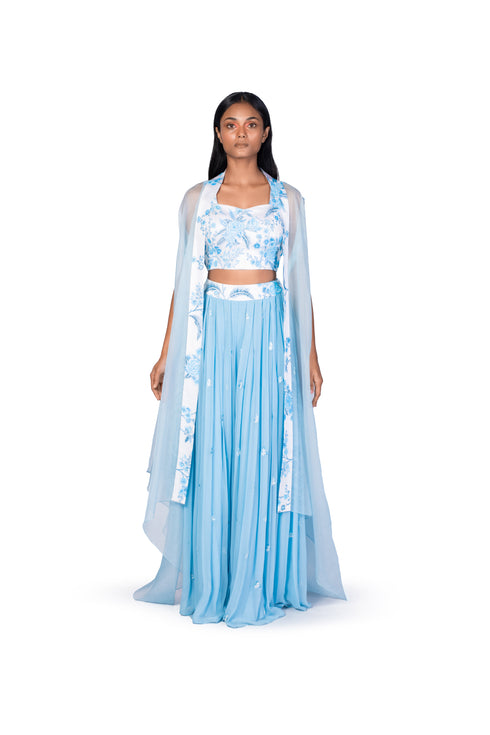 Wallpaper Handpainted Throw, Bustier with GGT Skirt