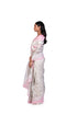 Pink Shaded Tissue Saree with EMB Blouse Piece