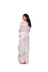 Pink Shaded Tissue Saree with EMB Blouse Piece