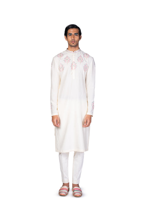 Asymmetric Waistcoat, Kurta and Churidar