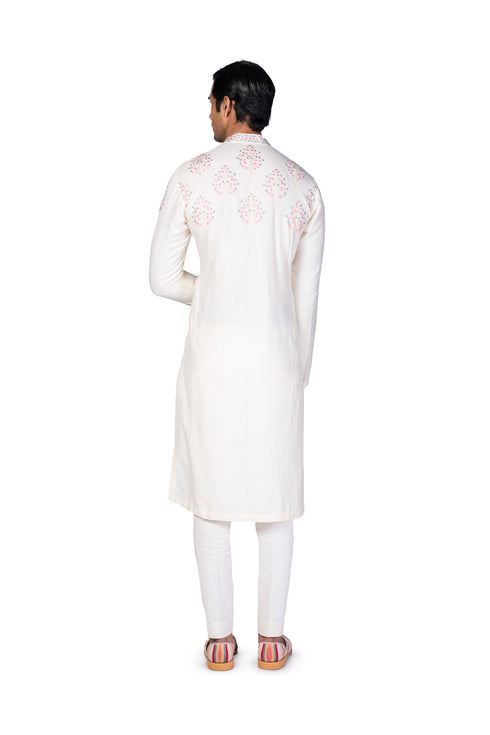 Asymmetric Waistcoat, Kurta and Churidar