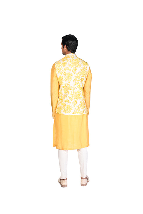 Waistcoast with EMB Kurta and Churidar