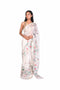 Off-white Multicolor Saree with Striped Blouse Piece