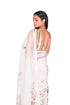 Off-white Multicolor Saree with Striped Blouse Piece