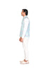 Rose EMB Wasitcoat with white shirt and slim pants