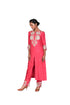 Coral wallpaper EMB Kameez set