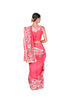 Coral wallpaper EMB Organza Saree with Blouse piece