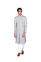 Grey shaded Sherwani wih Offwhite Pants
