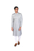 Grey shaded Sherwani wih Offwhite Pants