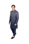 Midnight Blue Shaded Paisley Sherwani with Navy Pants